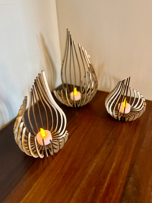 “Spiral” Tea Lamp Set