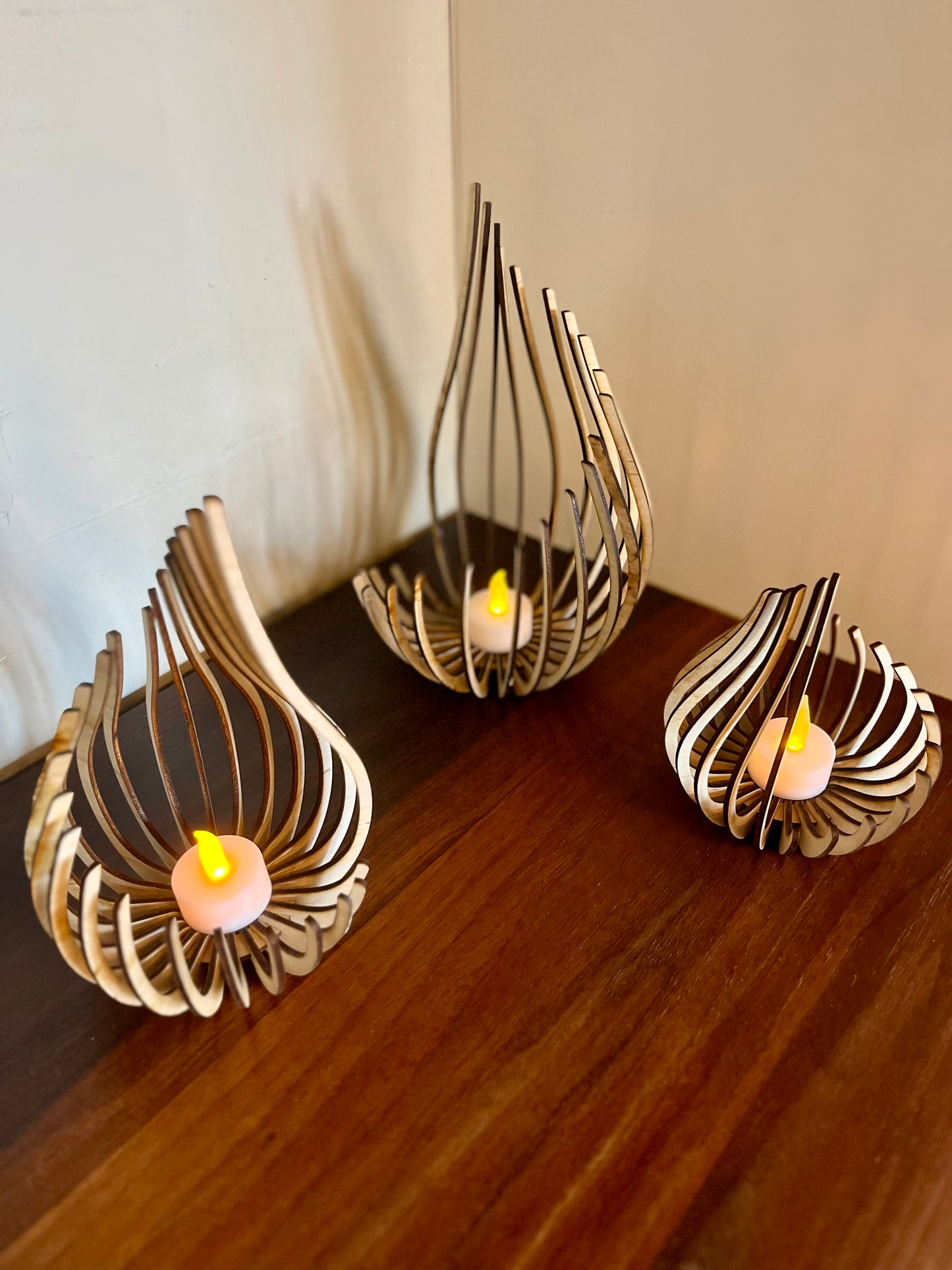 “Spiral” Tea Lamp Set