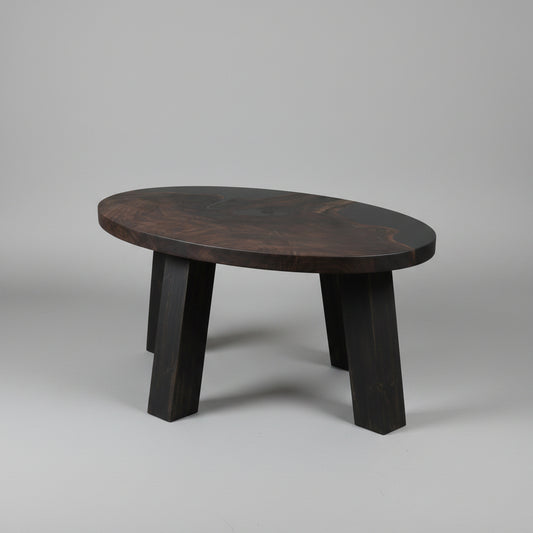 Oval Walnut Epoxy Table