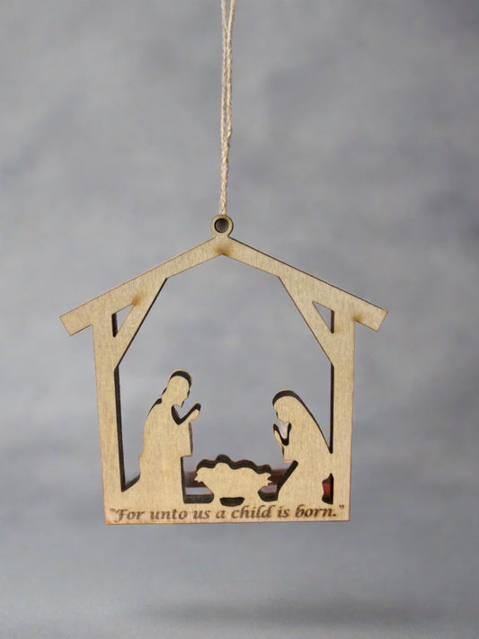 Nativity Scene Christmas Ornament