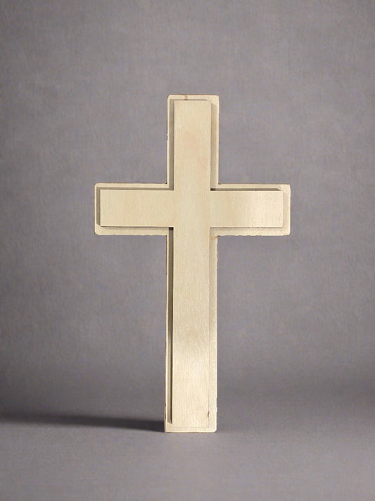 Laser Cut Stacked Cross